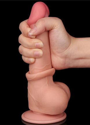 Sliding Skin Dual Layer Dildo 7.5