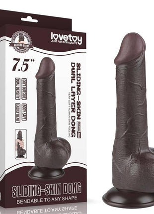 Sliding Skin Dual Layer Dildo 7.5