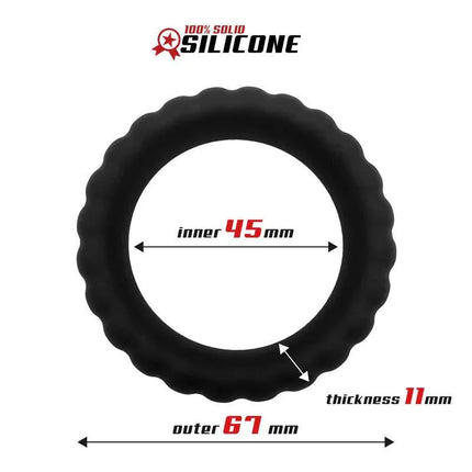 Solid Silicone Cock Ring 4.5 cm
