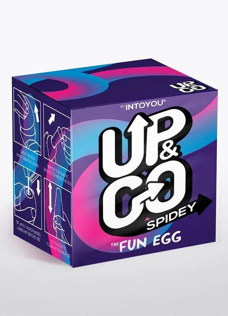 Spidey Masturbator Egg Elastic Purple textured elastic silicone masturbator egg for enhanced solo pleasure