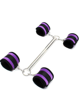 Spreader Bar with Detachable 4 Cuffs Purple