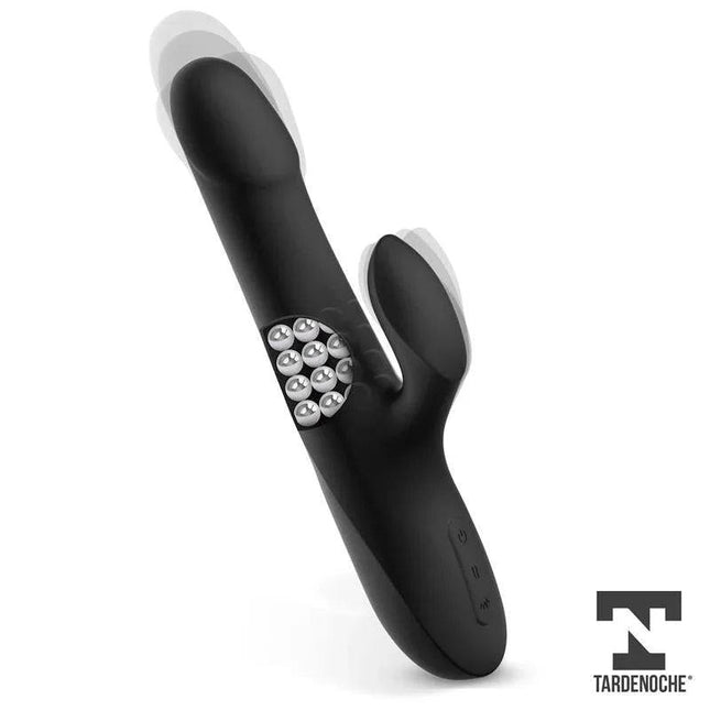 Rotating and thrusting multifunction vibrator with ergonomic design and multiple speed settings