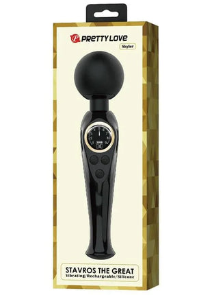 Stavros Digital Screen Black Massager