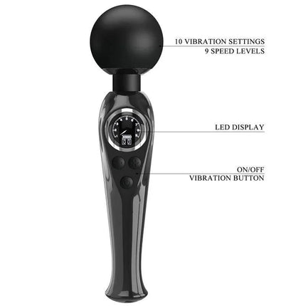 Stavros Digital Screen Black Massager