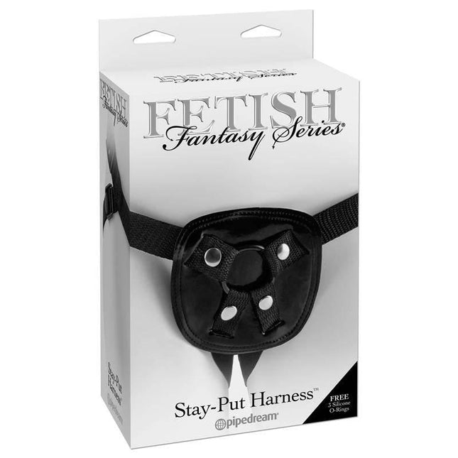 Stay-Put Harness Black Strap-On