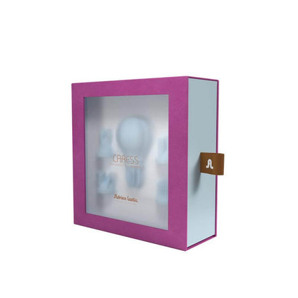 Stimulator Caress Vibration and Rotation Light Blue