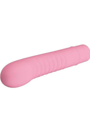 Stimulator Mick Silicone Pink, a smooth pink silicone massager with a rounded tip and subtle ridges along the shaft
