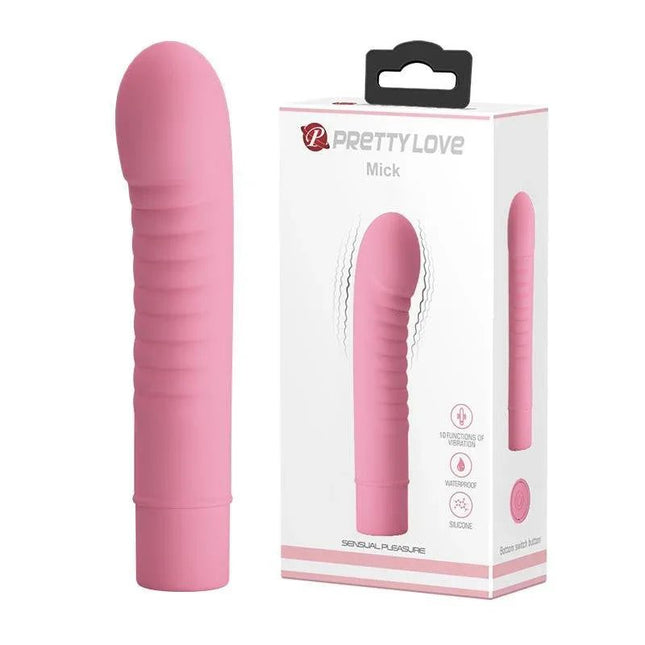Stimulator Mick Silicone Pink intimate silicone vibrator with ergonomic design and multiple vibration settings