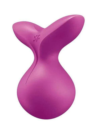 Stimulator Viva la Vulva 3 Violet in smooth violet silicone, with a rounded body and two curved wings