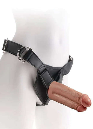Strap-On Harness Two Cocks One Hole 7 Tan