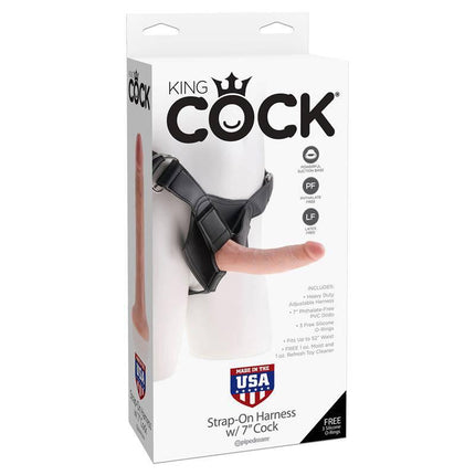 Strap-On with Dildo 7in - Flesh