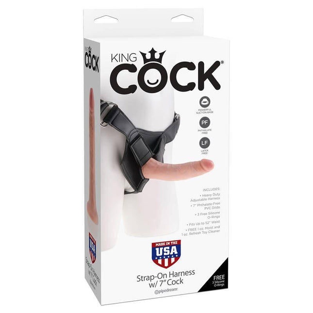 Strap-On with Dildo 7in - Flesh