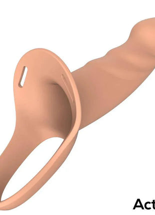 Strap-On with Hollow Dildo Premium Silicone Size L Flesh