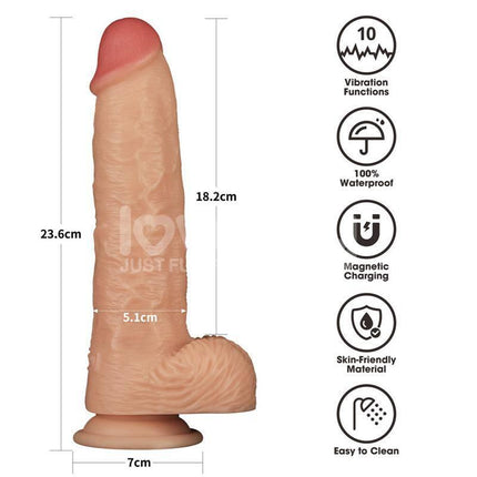 Strap On with Vibrating Dildo 9.5