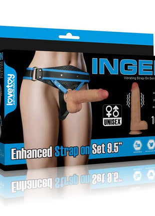 Strap On with Vibrating Dildo 9.5
