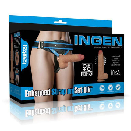 Strap On with Vibrating Dildo 9.5