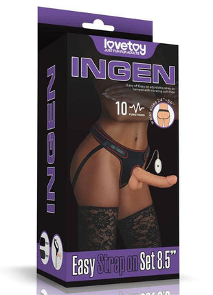 Strap-on with Vibrating Dildo and Remote Control 8.5