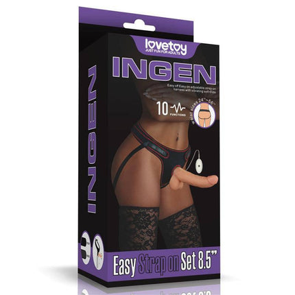 Strap-on with Vibrating Dildo and Remote Control 8.5