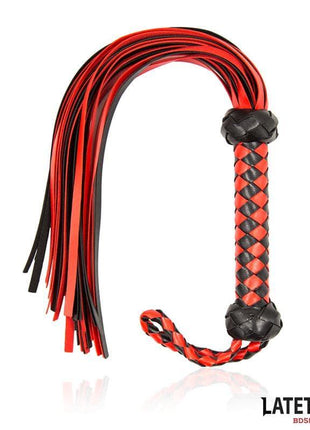 Stripe Barbed Flogger Red and Black