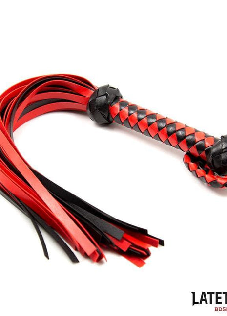 Stripe Barbed Flogger Red and Black