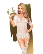 Bodystocking with Garter Belt White - Secretsextoys.store