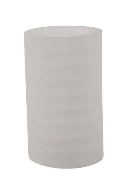 Super-Stretch Mini Stroker, a compact translucent grey sleeve with a smooth exterior and open top