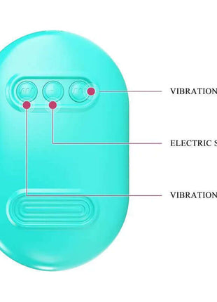 Surprise Box Vibrating Egg with Electric Shock Nipple Clamps Blue