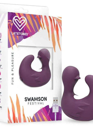 Swamson Stimulator Duckling Thimble USB violet silicone intimate toy