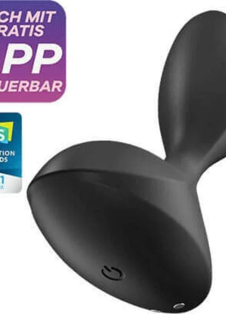 Sweet Seal Butt Plug with Vibration and APP Black