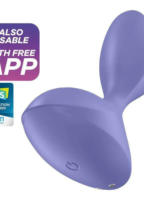 Sweet Seal Butt Plug with Vibration and APP Black