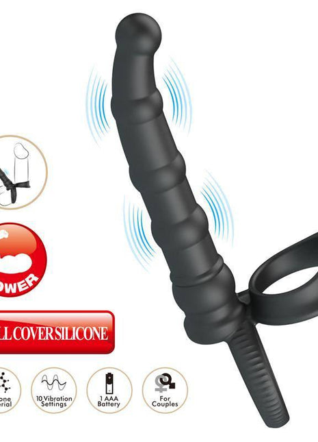 Tatum Cock Ring with Vibrating Plug Plug