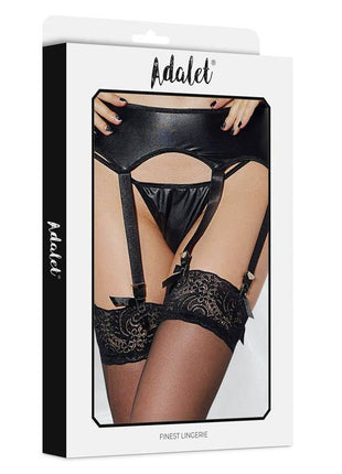 Tina 3 Strips garter and Thong Set