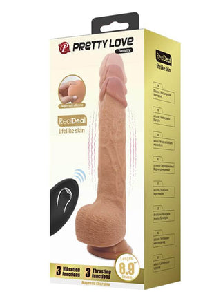 Tommy Realistic Dildo WITH Vibration and Thrusting with Remote