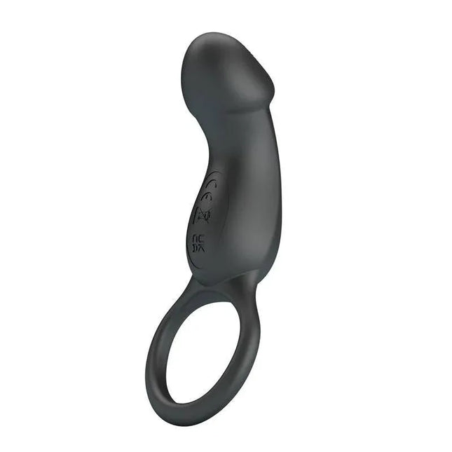 Trae Vibrating Cock Ring USB Black