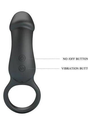 Trae Vibrating Cock Ring USB Black