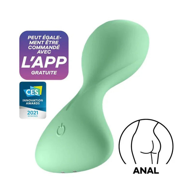 Butt plug with vibration and app control for personalized stimulation and ergonomic design