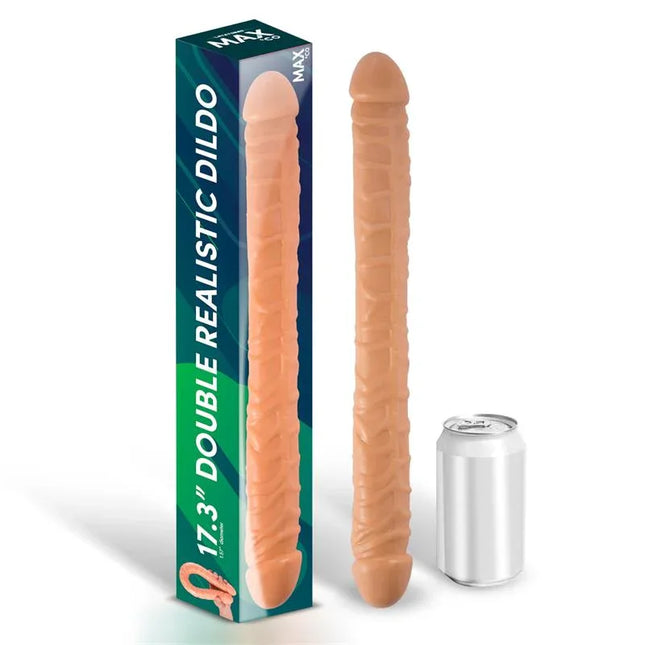 Trent Double Realistic Dildo Flesh 44cm