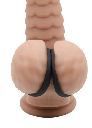 Triple Penis and Testicles Ring Liquid Silicone