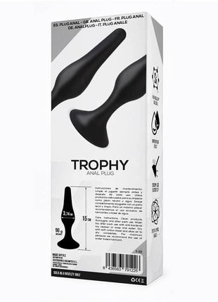 Trophy Anal Plug 15 cm Silicone Black