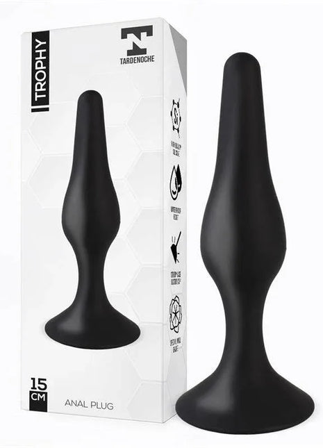 Trophy Anal Plug 15 cm Silicone Black