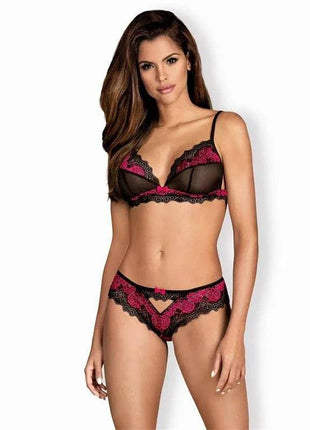 Tulia Bra and Thong Set with breathable fabric and elegant lace detailing for comfortable everyday wear