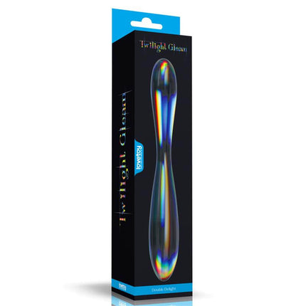 Glow in the Dark Glass Dildo Twilight Gleam Double Delight by secretsextoys.store