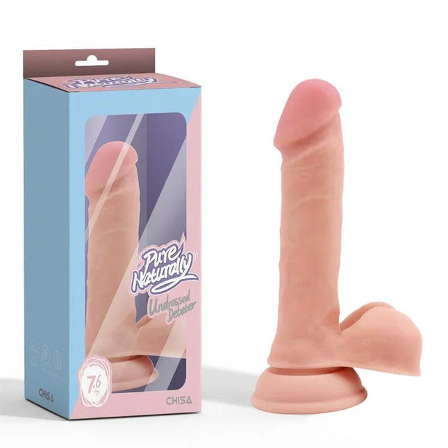 Silicone Density Realistic Dildo 19.2 cm body-safe silicone with lifelike texture and waterproof design