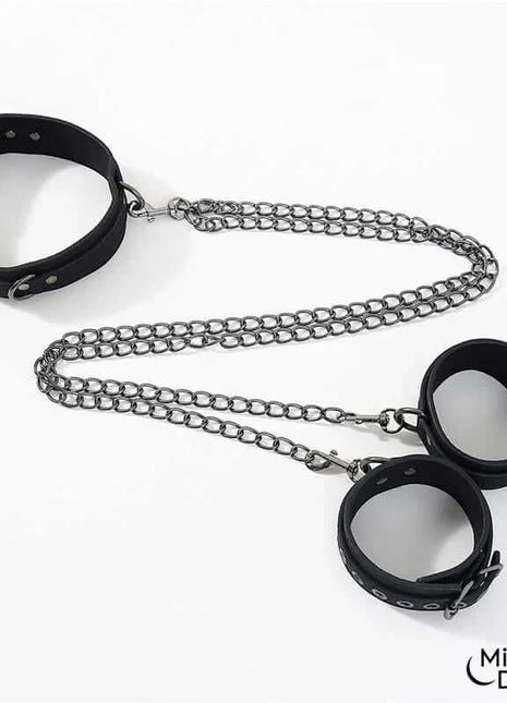 Collar and Ankle Cuffs with Chain