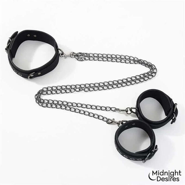 Collar and Ankle Cuffs with Chain