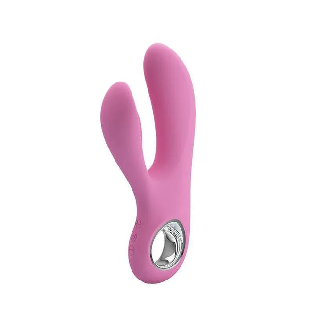 Vibe Canrol USB silicone soft pink vibrator with ergonomic design and USB charging port