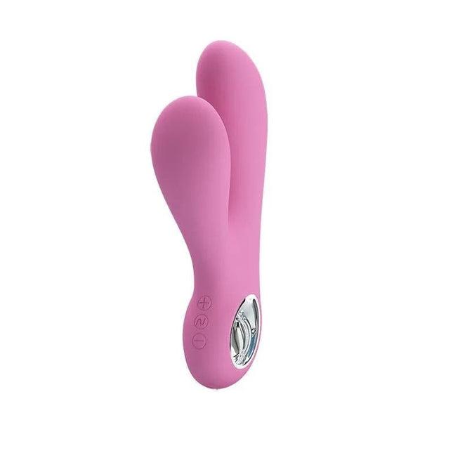 Vibe Canrol USB silicone soft pink personal massager with ergonomic design and USB charging port