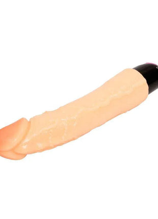 Vibe Flesh 25 cm vibrator with a flesh-toned textured shaft, rounded tip and black end cap.