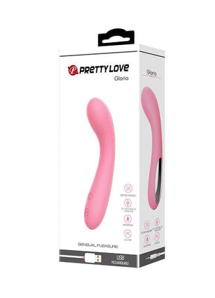 Vibe Gloria Soft Pink dual-motor rechargeable vibrator in soft pink silicone with ergonomic design and 30 vibration modes