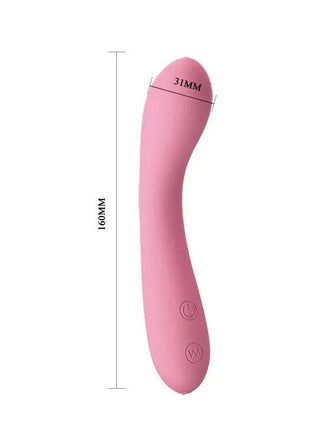 Vibe Gloria Soft Pink dual-motor silicone vibrator with 30 vibration modes and ergonomic design